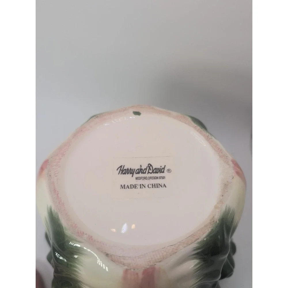 Harry And David Ceramic Cabbage Vase Centerpiece Decor 5x7.5 Inch
